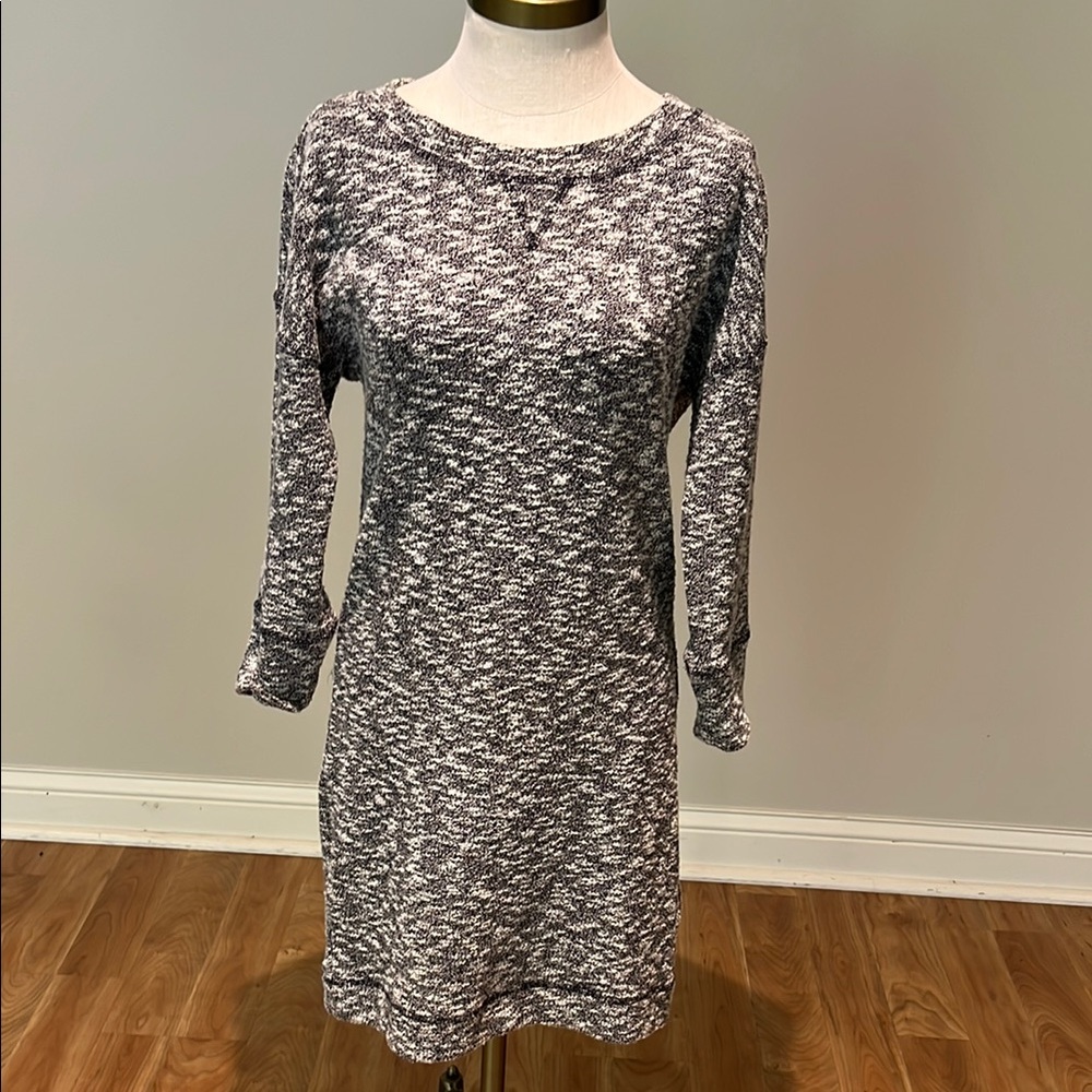 Banana Republic marled cozy Navy & White Long Sleeve Sweatshirt  Dress S